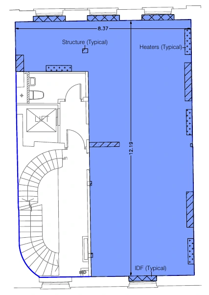 Second floor survey plan